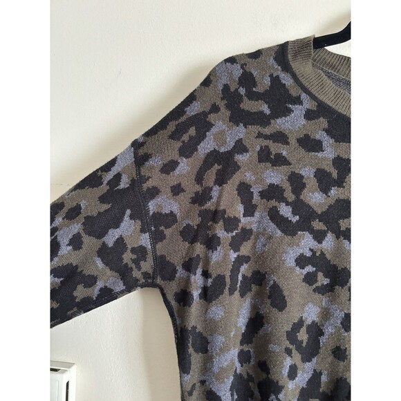 Anthropologie Large Knit Pullover Sweater Camo Green Brown Black Outdoor - Picture 6 of 7